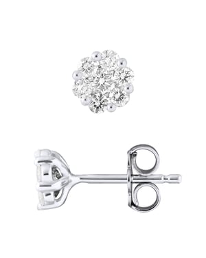 Stud Earrings Diamond 0,70 Cts - White Gold