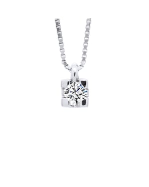 Ketting Diamond Solitaire 0070 Cts White Gold