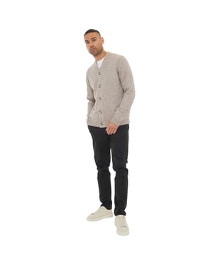 Threadbare Heren Nederlandse Cardigan (Charcoal Marl)