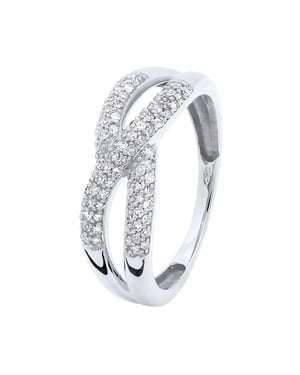 Ring Diamonds 0.080 Cts Rush Volume White Gold