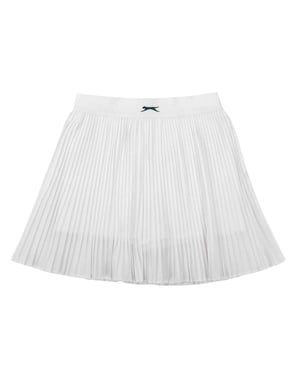 Slazenger Tennisrokje met microplooien en logo voor meisjes (Wit)