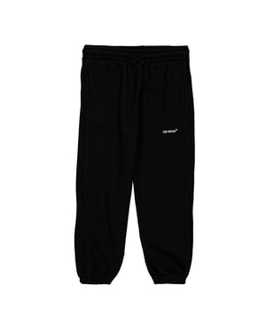 Off White Joggingbroeken met pijl-logo voor kinderen (Zwart/Wit)