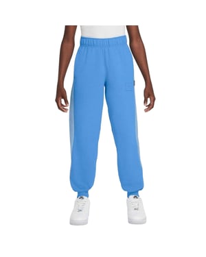 Nike Fleece-joggingbroek met kleurblokken voor kinderen (Universitair Blauw)
