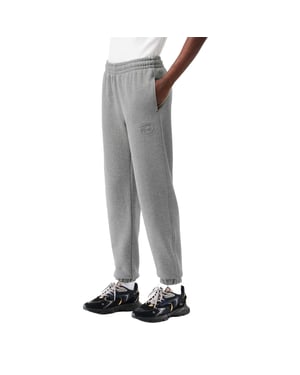 Lacoste Dames/Dames Biologisch Katoenen Geborduurde Logo Sweatbroek (Grijs)