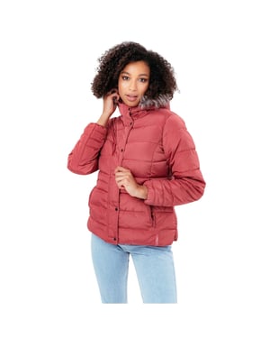 Hype Dames/Dames Puffer Jas (Roze)