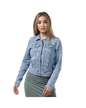 Only Dames/Dames Wonder Life Denim Jack (Lichtblauw vervaagd)
