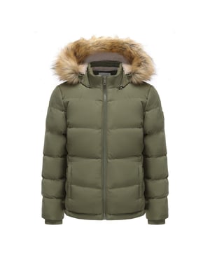 SoulCal Dames/Dames Bubble Pufferjack (Kaki Groen)