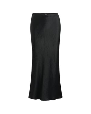 Boss Vesatie gekreukte maxi-rok voor dames (Zwart)