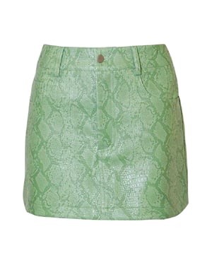 AmyLynn Minirok van imitatieleer met slangenprint voor dames (Groen)