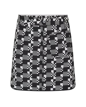 Puma Golfskort met pied-de-poule-patroon voor dames (Zwart)