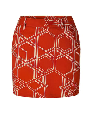 Puma Geometrische golfskort voor dames (Rood)