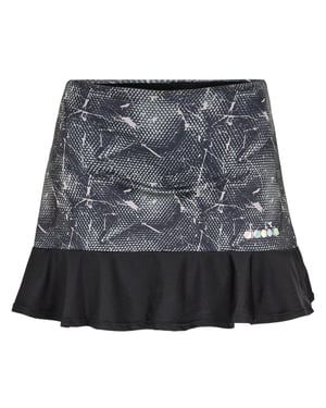 Diadora Abstracte tennisrok voor dames (Zwart)