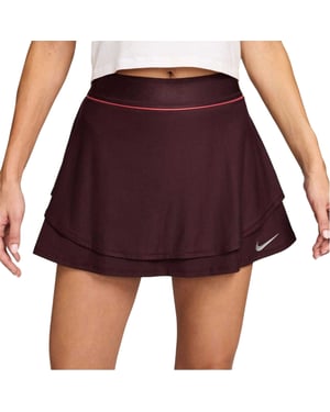 Nike Dames New York Grand Slam getailleerde rok (Bourgondië)