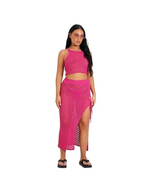 Missy Empire Gehaakte set voor dames (Roze)