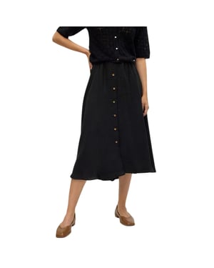 Vero Moda Dames/Dames Laney A-lijn Midi rok (Zwart)