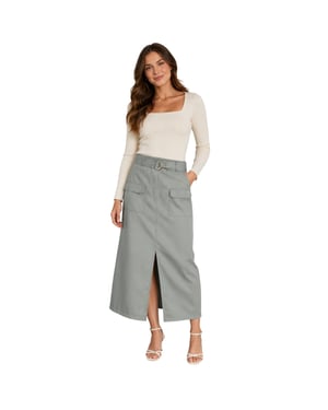 Vero Moda Dames-kokerrok in de kleur Tanne (Balsem Groen)