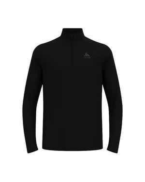 Odlo Heren Essentials Quarter Zip Fleece Top (Zwart)
