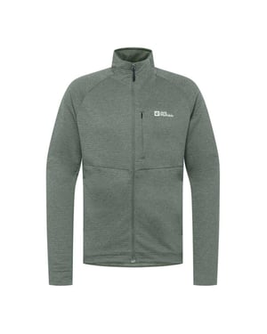 Jack Wolfskin Heren Taiga Full Zip Fleecejack (Leisteen groen)