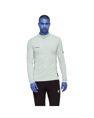 Mammut Heren Aener Quarter Zip Slim Fleece (Zilveren Salie)