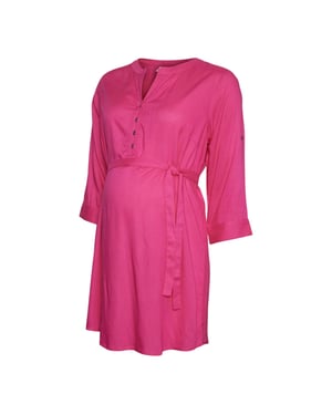 Mamalicious Dames Regular 3/4 Mouwen Tuniek Jurk (Fuchsia Paars)