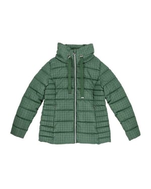 Firetrap Dames/Dames Houndstooth Pufferjack (Groen)