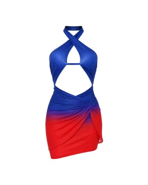 Missy Empire Mini-jurk met halternek voor dames (Blauw)