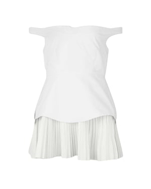 Odd Muse Dames Exclusieve No.1 Bardot Mini Jurk (Wit)