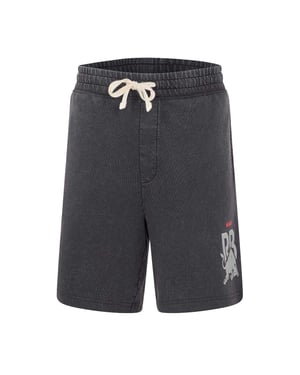 Hugo Heren Gewassen Elastische Taille Relaxed Fit Sweat Shorts (Zwart)