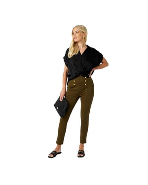 Biba Dames/Dames Ponte Slim Legging (Kaki Groen)