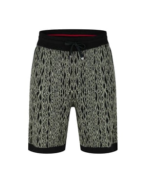 Hugo Heren Sweat Shorts met dierenprint (Groene afdrukken)