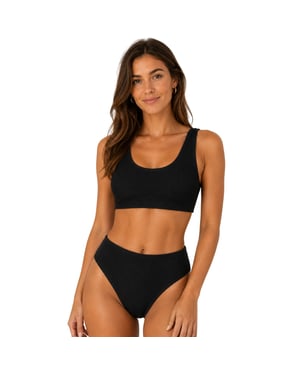 SoulCal Dames/Dames Ribbed Bikini Set (Zwart)