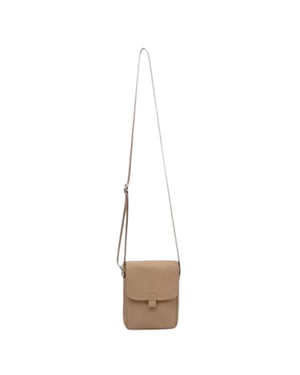 Firetrap Rechthoekige schoudertas van kunstleer (Beige)