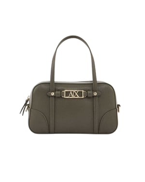 Armani Exchange Dames-schoudertas met metalen logo (Donkere Khaki)