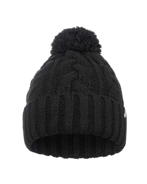 SoulCal Kabelgebreide Bobble muts voor volwassenen (Zwart)