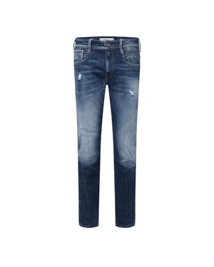 Replay Herenjeans van katoenen denim met verweerde look van Anbass (Blauw)