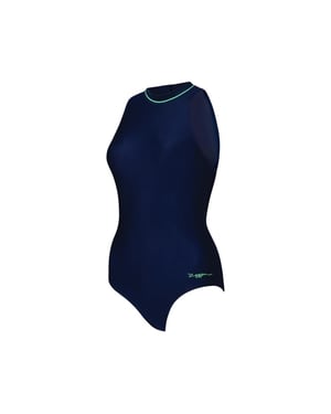 Zoggs Dames/Dames ééndelig zwempak met rits (Marine)