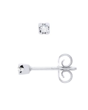 Diamanten oorknopjes 0040 Cts White Gold