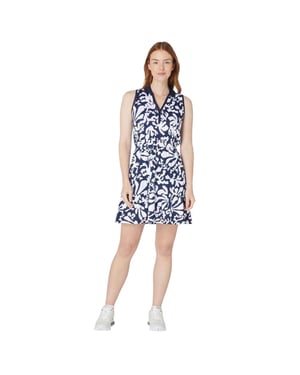 Callaway Damesjurk met abstracte bloemenprint, normale pasvorm, mini-model (Peacoat)
