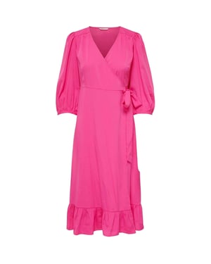 Enkel Dames Olivia Wikkeljurk (Fuchsia Paars)