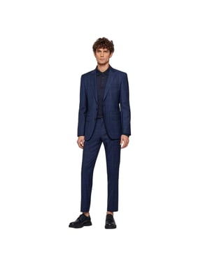 Boss Heren Pado 30 Poloshirt met lange mouwen (Marine)