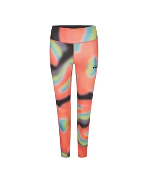 Diadora Figurenvormende sportleggings voor dames (Zwart/Koraal)