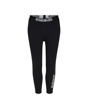 Napapijri Dames/Dames Legging Katoenmix Verticaal Logo (Zwart)
