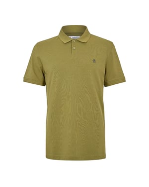 Original Penguin Heren Geborduurd Logo Poloshirt (Stoffige Olijf)