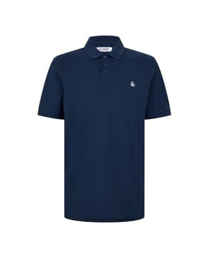 Original Penguin Heren Geborduurd Logo Poloshirt (Yale Blauw)