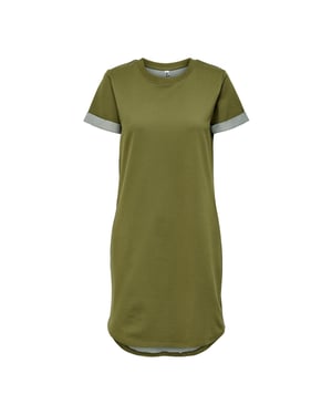 Only Mini-shirtjurk met ronde hals voor dames (Martini-olijfje)