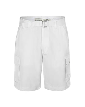 SoulCal Cargo-shorts voor heren met gewassen look (Wit)