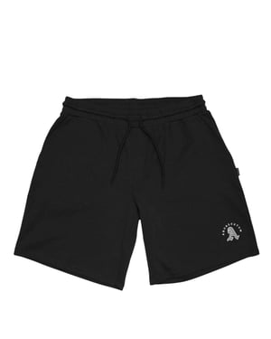 Aquascutum Klassieke herensweatshorts met logo en trekkoord in de taille (Zwart)