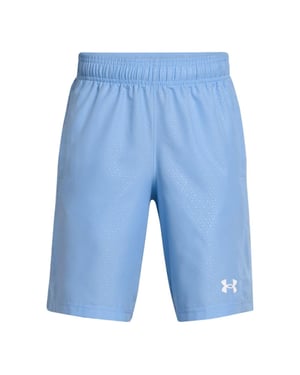 Under Armour Lichtgewicht, ruimvallende korte broek voor jongens (halfback) (Blauw)