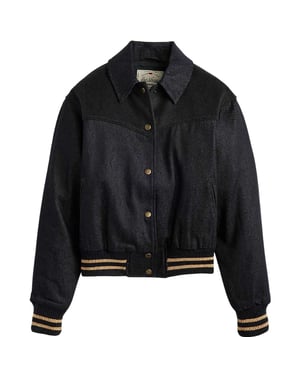 Levi's Dames Lennox Snap-Front Varsity Jacket (Blauw)