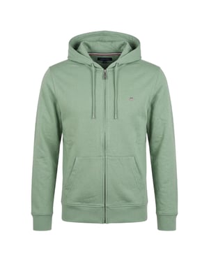 Gant Katoenen capuchon met volledige rits voor heren (Groen)